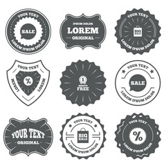 Sale speech bubble icon. Discount star symbol