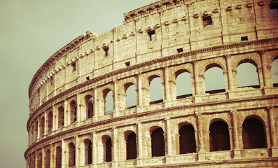Obraz premium vintage Colosseum in Rome, Italy