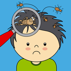 child with lice