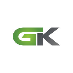 GK company linked letter logo green