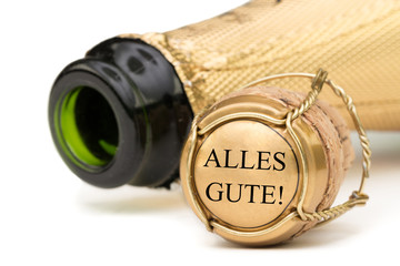 Alles Gute! Champagner mit Korken
