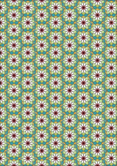Floral geometric pattern