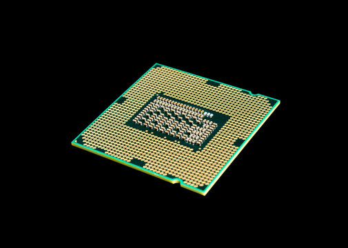 Electronic collection - Computer CPU Processor Chip isolated on