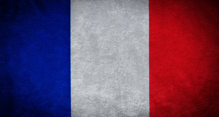Flag of France on satin texture
