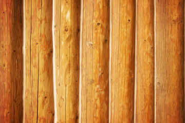 Fototapeta premium Wooden wall from logs