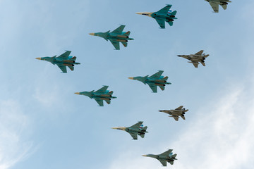 Group of airplanes Sukhoi Su-34