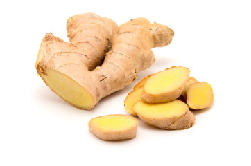 ginger on white background