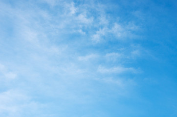 White clouds in blue sky.