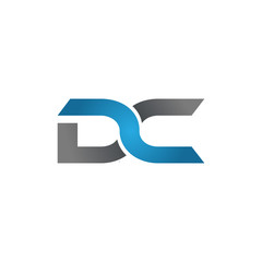 DC company linked letter logo blue