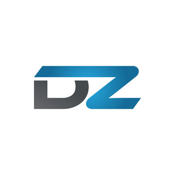 DZ company linked letter logo blue