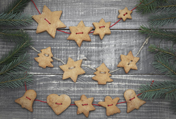 Christmas homemade gingerbread cookies