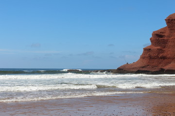 Lezgira beach in Morocco.
