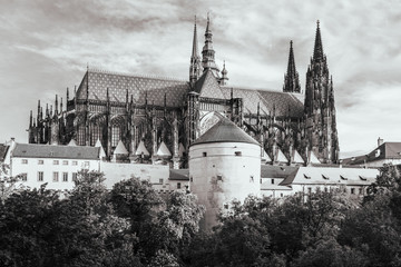 St. Vitus cathedral in Prague Castle in Prague, Czech Republic
