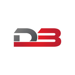 DB company linked letter logo red