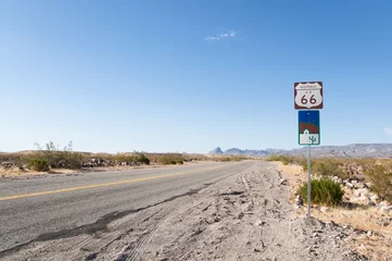 Tableaux ronds sur aluminium Route 66 Route 66 la route mère, Californie, Arizona, États-Unis
