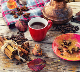 Coffee in the fall