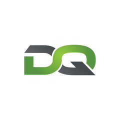 DQ company linked letter logo green