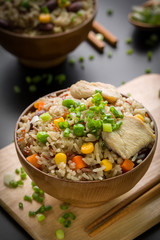 Fried Rice in Bowl / Fried Rice / Fried Rice in Bowl Close-up Shot