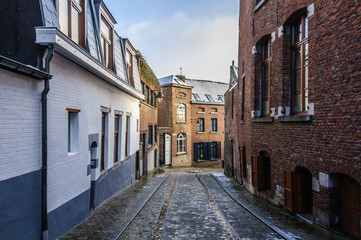 Fototapeta na wymiar Old town in Mons, Belgium, the Capital of Culture