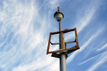 Vintage style street light in Moscow.