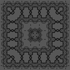 Beautiful tile ornament. Square pattern. Vector illustration.