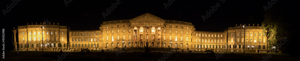 Wall mural castle wilhelmshoehe germany high definition panorama at night