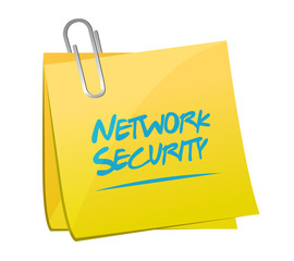 network security memo post sign concept
