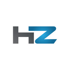 HZ company linked letter logo blue