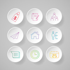 Infographic design template and marketing icons