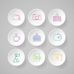 Infographic design template and marketing icons