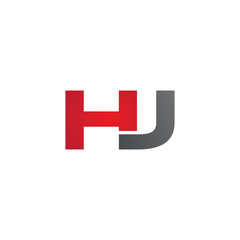 HJ company linked letter logo red