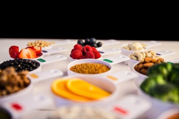 Portion cups of healthy ingredients