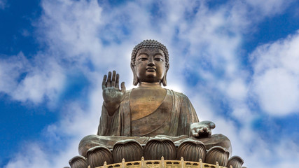 Tian Tan Buddha aka the Big Buddha at Ngong Ping Lantau Island in Hong Kong.