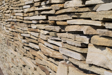 A fence made of masonry