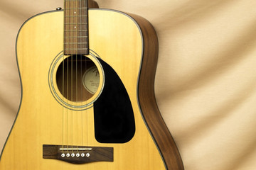 Beautiful acoustic guitar on background