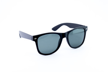 Fototapeta premium Black glasses to improve eyesight isolated on white background