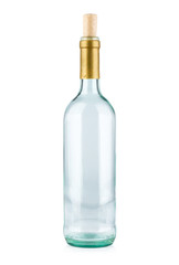 Empty bottle isolated on white background