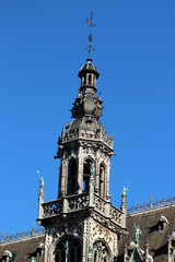 Fototapeta na wymiar Bruxelles, Grand-Place, Maison du roi, Broodhuis, clocher