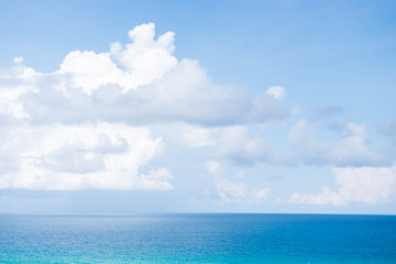 beautiful blue sky with cloud over the sea