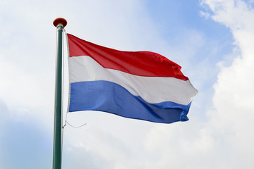 Dutch flag waving in the air