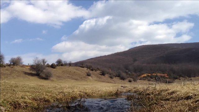 River and Clouds Time lapse 