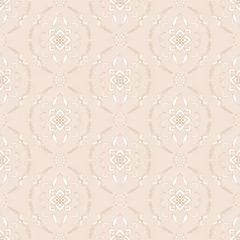 Gordijnen Seamless white texture on beige. © innanedopekina