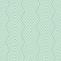 Garden poster Art deco Seamless turquoise art deco optical chevron mountains pattern vector