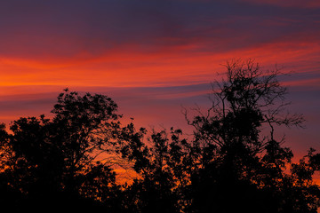 cloudy sky at sunset