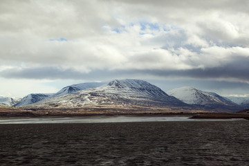 Fototapeta premium Impressive volcano mountain landscape in Iceland