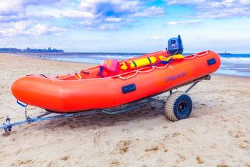 Fototapeta premium Lifeguard Schlauchboot 