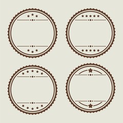 Collection of twenty circular vintage laurel wreaths. Can be used as design elements in heraldry on an award certificate manuscript and to symbolise victory illustration in silhouette
