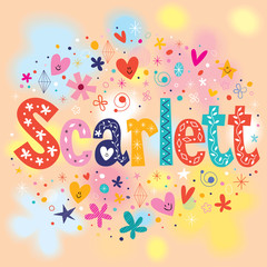 Fototapeta premium Scarlett girls name