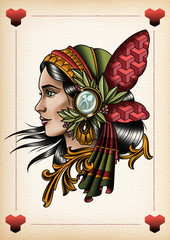 Tattoo illustration Gypsy