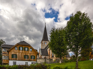 Fototapeta na wymiar Das Dorf Altausse in der Steiermark (Österreich)